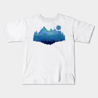 The Emerald Sky and The Blue Forest Kids T-Shirt